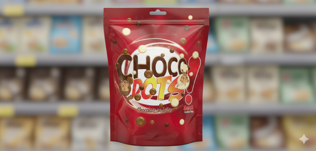 identidade visual de embalagem ChocoDots